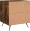 vidaXL - Nachtkastjes - 2 - st - 40x35x47,5 - cm - bewerkt - hout - gerookt - eikenkleur