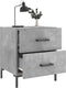 vidaXL - Nachtkastjes - 2 - st - 40x35x47,5 - cm - bewerkt - hout - betongrijs