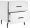 vidaXL - Nachtkastjes - 2 - st - 40x35x47,5 - cm - bewerkt - hout - wit