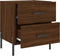 vidaXL - Nachtkastjes - 2 - st - 40x35x47,5 - cm - bewerkt - hout - bruin - eikenkleur