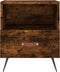 vidaXL - Nachtkastjes - 2 - st - 40x35x47,5 - cm - bewerkt - hout - gerookt - eikenkleur