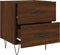 vidaXL - Nachtkastjes - 2 - st - 40x35x47,5 - cm - bewerkt - hout - bruin - eikenkleur