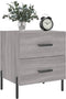 vidaXL - Nachtkastjes - 2 - st - 40x35x47,5 - cm - bewerkt - hout - grijs - sonoma - eiken