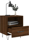 vidaXL - Nachtkastjes - 2 - st - 40x35x47,5 - cm - bewerkt - hout - bruin - eikenkleur
