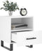 vidaXL - Nachtkastjes - 2 - st - 40x35x47,5 - cm - bewerkt - hout - wit