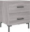 vidaXL - Nachtkastjes - 2 - st - 40x35x47,5 - cm - bewerkt - hout - grijs - sonoma - eiken