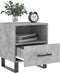 vidaXL - Nachtkastjes - 2 - st - 40x35x47,5 - cm - bewerkt - hout - betongrijs