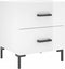 vidaXL - Nachtkastjes - 2 - st - 40x35x47,5 - cm - bewerkt - hout - hoogglans - wit