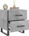 vidaXL - Nachtkastjes - 2 - st - 40x35x47,5 - cm - bewerkt - hout - betongrijs