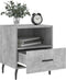 vidaXL - Nachtkastjes - 2 - st - 40x35x47,5 - cm - bewerkt - hout - betongrijs