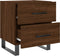 vidaXL - Nachtkastjes - 2 - st - 40x35x47,5 - cm - bewerkt - hout - bruin - eikenkleur