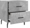vidaXL - Nachtkastjes - 2 - st - 40x35x47,5 - cm - bewerkt - hout - betongrijs