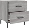 vidaXL - Nachtkastjes - 2 - st - 40x35x47,5 - cm - bewerkt - hout - grijs - sonoma - eiken