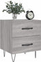 vidaXL - Nachtkastjes - 2 - st - 40x35x47,5 - cm - bewerkt - hout - grijs - sonoma - eiken