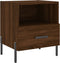vidaXL - Nachtkastjes - 2 - st - 40x35x47,5 - cm - bewerkt - hout - bruin - eikenkleur
