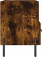 vidaXL - Nachtkastjes - 2 - st - 40x35x47,5 - cm - bewerkt - hout - gerookt - eikenkleur