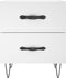 vidaXL - Nachtkastjes - 2 - st - 40x35x47,5 - cm - bewerkt - hout - wit