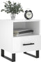 vidaXL - Nachtkastjes - 2 - st - 40x35x47,5 - cm - bewerkt - hout - hoogglans - wit