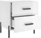 vidaXL - Nachtkastjes - 2 - st - 40x35x47,5 - cm - bewerkt - hout - hoogglans - wit