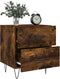 vidaXL - Nachtkastjes - 2 - st - 40x35x47,5 - cm - bewerkt - hout - gerookt - eikenkleur