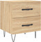 vidaXL - Nachtkastjes - 2 - st - 40x35x47,5 - cm - bewerkt - hout - sonoma - eikenkleur