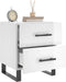 vidaXL - Nachtkastjes - 2 - st - 40x35x47,5 - cm - bewerkt - hout - hoogglans - wit