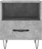 vidaXL - Nachtkastjes - 2 - st - 40x35x47,5 - cm - bewerkt - hout - betongrijs