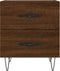 vidaXL - Nachtkastjes - 2 - st - 40x35x47,5 - cm - bewerkt - hout - bruin - eikenkleur