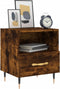 vidaXL - Nachtkastjes - 2 - st - 40x35x47,5 - cm - bewerkt - hout - gerookt - eikenkleur