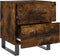 vidaXL - Nachtkastjes - 2 - st - 40x35x47,5 - cm - bewerkt - hout - gerookt - eikenkleur