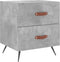 vidaXL - Nachtkastjes - 2 - st - 40x35x47,5 - cm - bewerkt - hout - betongrijs
