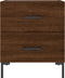 vidaXL - Nachtkastjes - 2 - st - 40x35x47,5 - cm - bewerkt - hout - bruin - eikenkleur