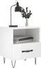 vidaXL - Nachtkastjes - 2 - st - 40x35x47,5 - cm - bewerkt - hout - hoogglans - wit