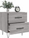 vidaXL - Nachtkastjes - 2 - st - 40x35x47,5 - cm - bewerkt - hout - grijs - sonoma - eiken