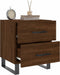 vidaXL - Nachtkastjes - 2 - st - 40x35x47,5 - cm - bewerkt - hout - bruin - eikenkleur