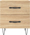 vidaXL - Nachtkastjes - 2 - st - 40x35x47,5 - cm - bewerkt - hout - sonoma - eikenkleur