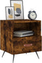 vidaXL - Nachtkastjes - 2 - st - 40x35x47,5 - cm - bewerkt - hout - gerookt - eikenkleur