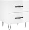 vidaXL - Nachtkastjes - 2 - st - 40x35x47,5 - cm - bewerkt - hout - hoogglans - wit
