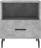 vidaXL - Nachtkastjes - 2 - st - 40x35x47,5 - cm - bewerkt - hout - betongrijs