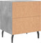 vidaXL - Nachtkastjes - 2 - st - 40x35x47,5 - cm - bewerkt - hout - betongrijs
