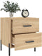 vidaXL - Nachtkastjes - 2 - st - 40x35x47,5 - cm - bewerkt - hout - sonoma - eikenkleur