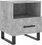 vidaXL - Nachtkastjes - 2 - st - 40x35x47,5 - cm - bewerkt - hout - betongrijs