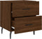 vidaXL - Nachtkastjes - 2 - st - 40x35x47,5 - cm - bewerkt - hout - bruin - eikenkleur