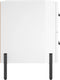 vidaXL - Nachtkastjes - 2 - st - 40x35x47,5 - cm - bewerkt - hout - hoogglans - wit