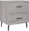 vidaXL - Nachtkastjes - 2 - st - 40x35x47,5 - cm - bewerkt - hout - grijs - sonoma - eiken