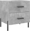 vidaXL - Nachtkastjes - 2 - st - 40x35x47,5 - cm - bewerkt - hout - betongrijs