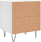 vidaXL - Nachtkastjes - 2 - st - 40x35x47,5 - cm - bewerkt - hout - wit
