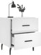 vidaXL - Nachtkastjes - 2 - st - 40x35x47,5 - cm - bewerkt - hout - wit