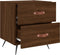 vidaXL - Nachtkastjes - 2 - st - 40x35x47,5 - cm - bewerkt - hout - bruin - eikenkleur