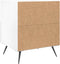 vidaXL - Nachtkastjes - 2 - st - 40x35x47,5 - cm - bewerkt - hout - hoogglans - wit